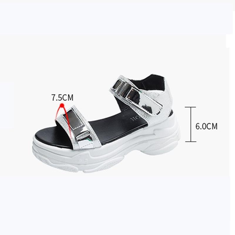 Summer Outer Wear Women's Shoes 2025 New 5 Cm Platform-soled Wind Casual Sandals Women's Velcro Fashion Shoes