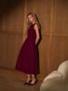 European & American Women's Elegant Solid Color Long Dress - New Fashion, Sophisticated Style.