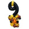 32" Black Car-Themed Number Balloon Set for Events