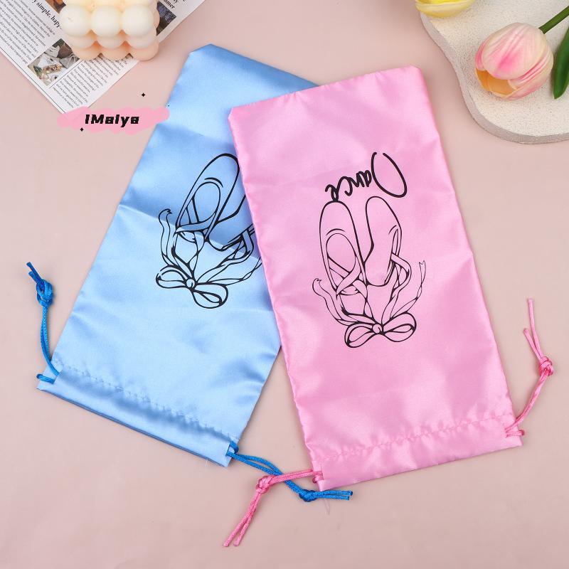M-Dance Shoes Storage Bag Portable Dance Shoes Organizer Handbag Pouches Satin Dance Shoes Hanging Multifunctional Storage Bag