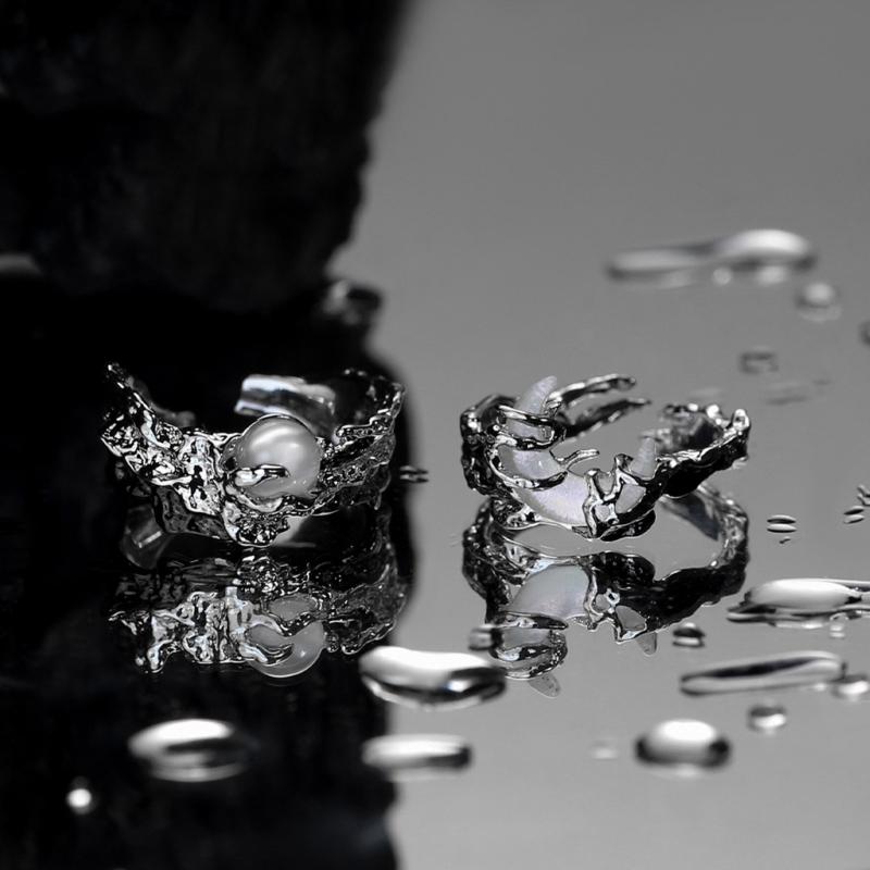 Fashionable Adjustable Sun and Moon Couple Rings Sturdy Alloy Comfort Fits Jewelry Accessory for Daily Casual Use