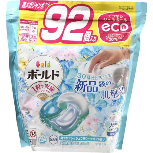 

Procter & Gamble P&G Bold Gel Balls 4D, Gorgeous Fresh Flower Soap Scent, Super Mega Jumbo, 92 Count