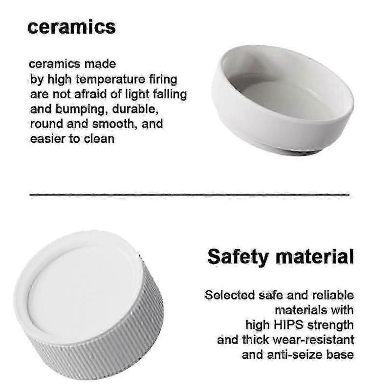 Non-Slip Ceramic Pet Bowl, Adjustable Height Elevated Dog Cat Dish, Spine-Friendly Feeder for Small Medium Pets