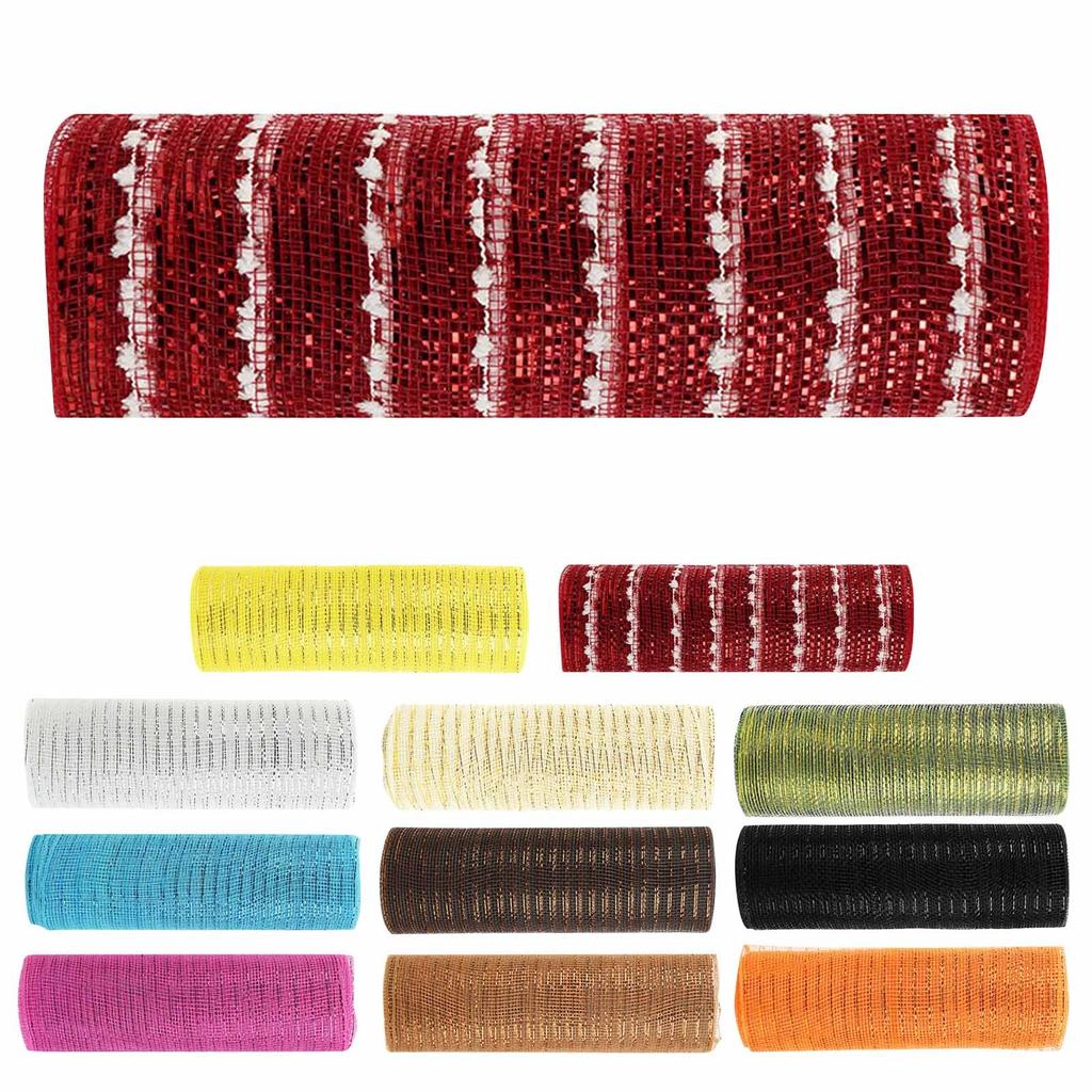 Çelenk Dekorasyon Örgü Kurdele Renk Kırmızı Ve Beyaz Rulo Çelenk Üretim Malzemeleri Çelenk Üretim Kurdele