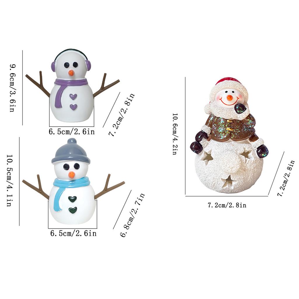 1Pc Christmas Resin Snowman Decorative Ornament, Christmas Decoration, Holiday Gift, Suitable for Indoor Home Decoration, Desktop Decoration, Room Fi