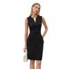 Summer Sleeveless V Neck Dress Women Simple Fashion Commuter Spring Dress