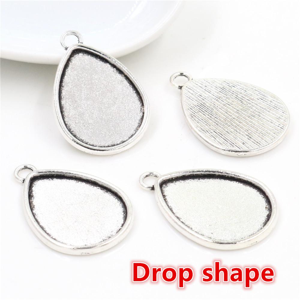 10 pièces 18x25mm Taille intérieure 3 couleurs Style classique Cabochon Camée Base Monture Charms Pendentif Bijouterie