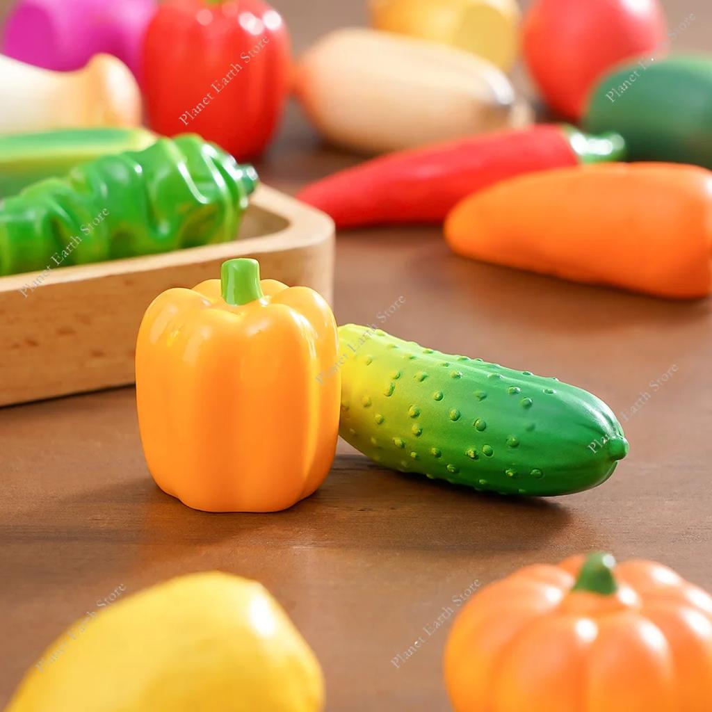 5/10Pcs Simulation Vegetable Small Decorate DIY Photography Landscape Toys Peppers Corn Broccoli Onion Small Vegetable Ornaments