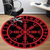 1pc Viking Compass Office Round Area Rug, Under Office Chairs Bedroom Living Room Home Decor, Room Deco, Available In Various Sizes