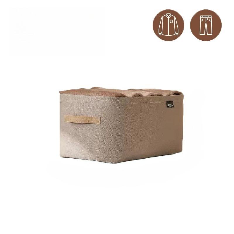 

Clothing Storage Box,Fabric Storage Basket,Storage Box,Dormitory Household Wardrobe Storage Box for Home Dorm and Spaces M хаки