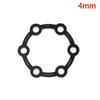 Disco Freno Scooter Elettrico Guarnizioni da 3 mm Bicicletta 6 Fori Rondelle da 2 mm Mozzo da 4 mm Riser Mozzo a Fiore 5/6 mm Rondella Nera per Bicicletta