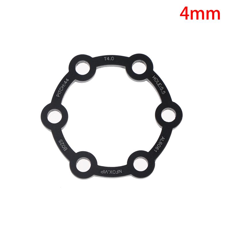 Disco Freno Scooter Elettrico Guarnizioni da 3 mm Bicicletta 6 Fori Rondelle da 2 mm Mozzo da 4 mm Riser Mozzo a Fiore 5/6 mm Rondella Nera per Bicicletta