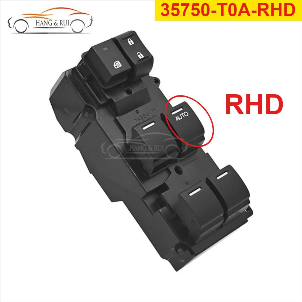 Power Window Lifter Master Control Switch 35750-T0A-RHD For Honda CRV 2011- 2013 CIVIC 2012- 2017 Car Parts 35750-T0A-RHD