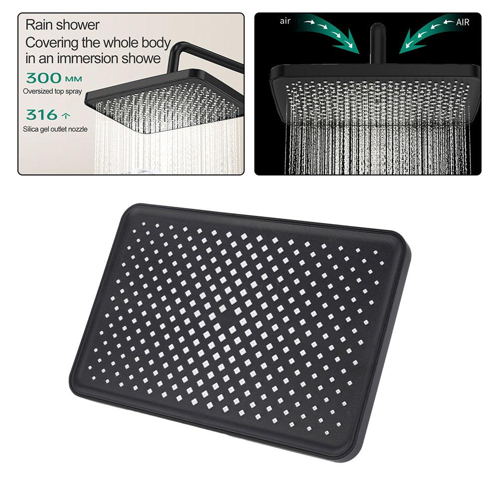 High Flow Shower Ceiling Mounted Shower Head Standard Interface Sturdy Material Wide Coverage ABS Plastic Easy Installation