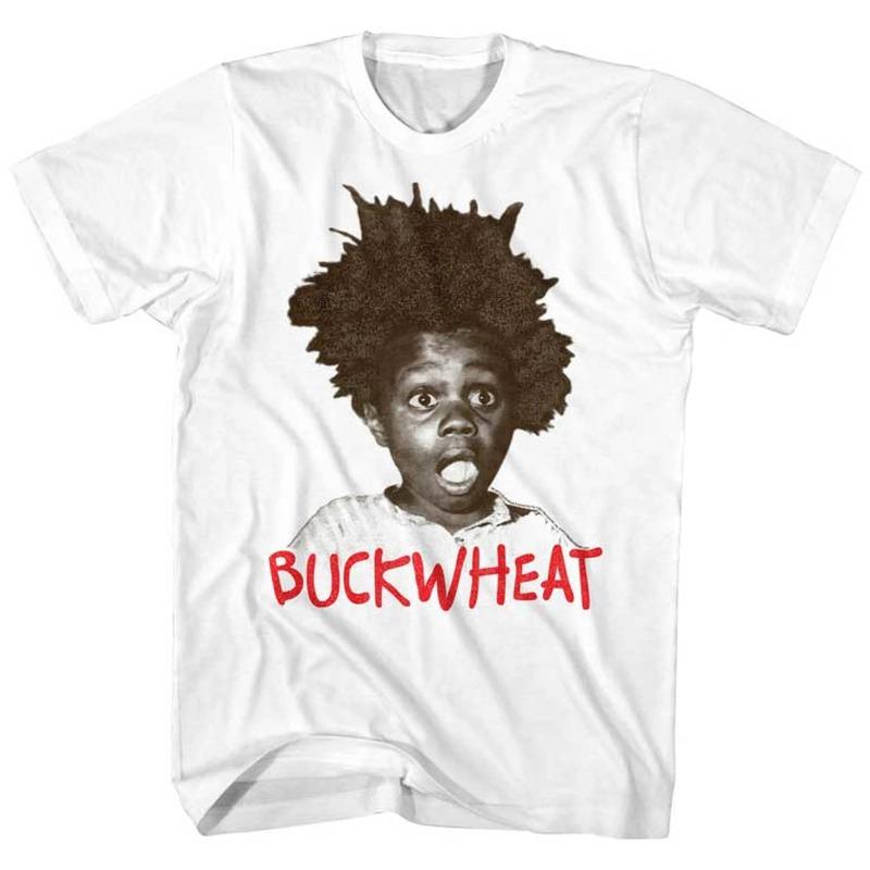 Buckwheat Buckwheat White Adult TShirt Summer Unisexs and Womens Loose and Breathable Cotton Tshirt S