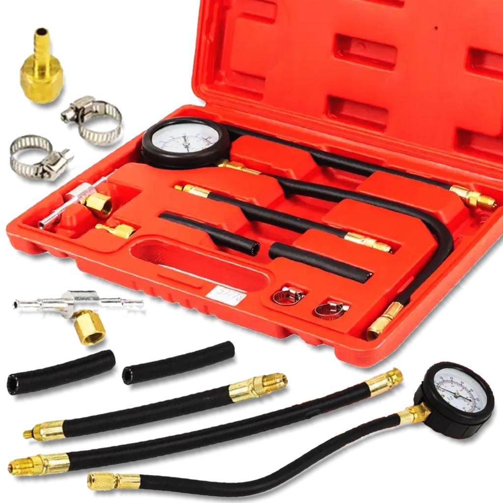 Forcekraft Fuel Pressure Tester Diesel Gasoline 8 Pieces + Case