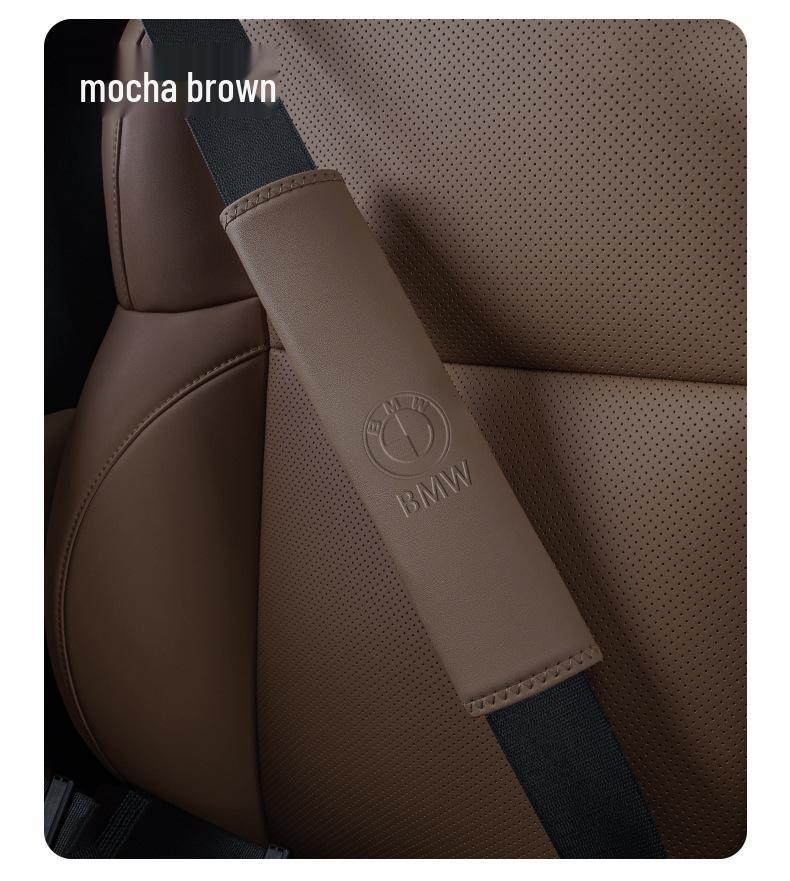 BMW Car Seat Belt Shoulder Pads Compatible with 5, I3, 1, 7 Series, X1, X3, X5, X6 - Seat Belt Protectors