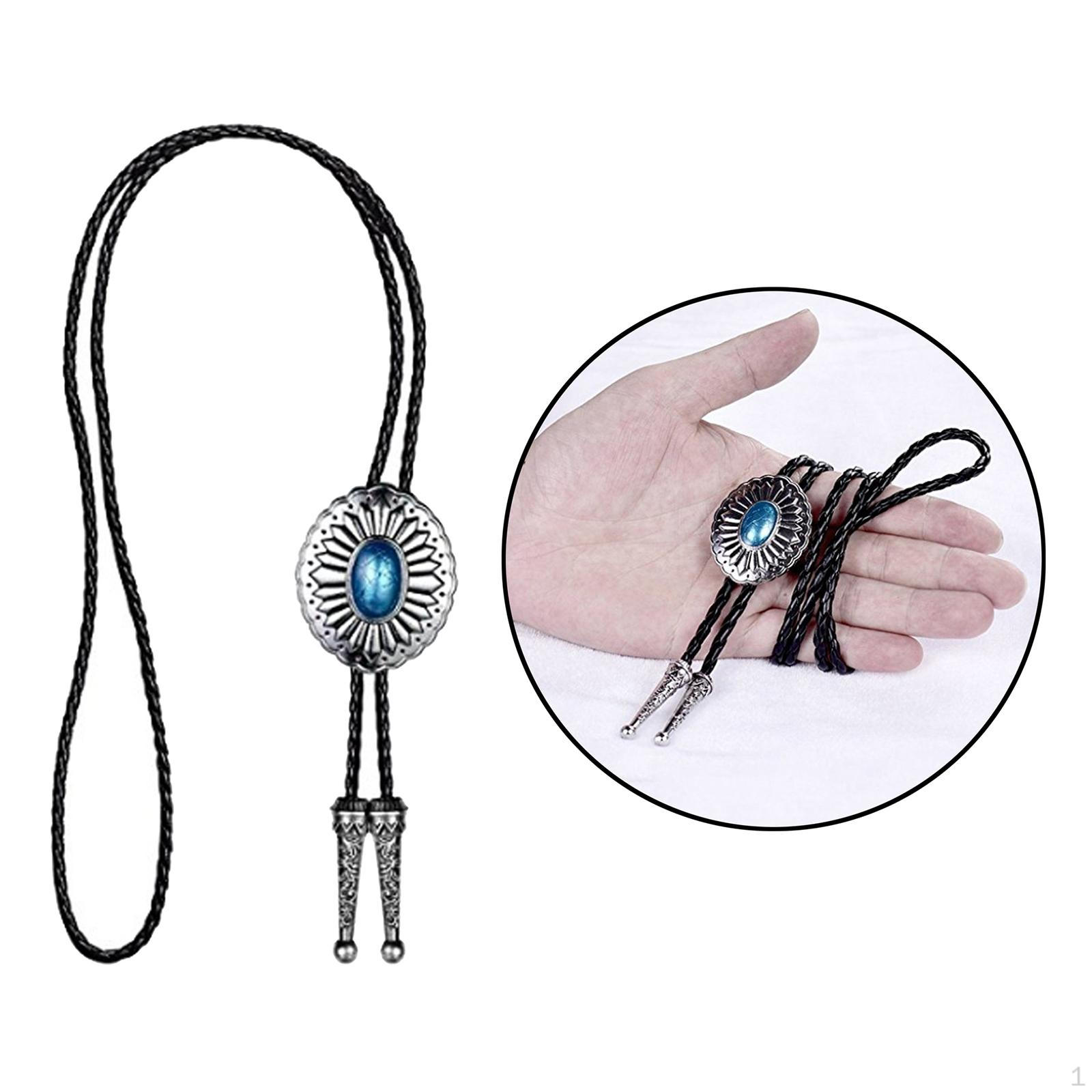 

Аксесуар для чоловічого та жіночого костюма з ковбойським шкіряним коміром Bolo Tie Rodeo синій