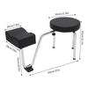 Sgabello Regolabile per Pedicure in Ferro con Poggiapiedi in PVC 22LBS di Carico Imbottitura Morbida in Cotone Antiscivolo per Salone Spa Manicurista