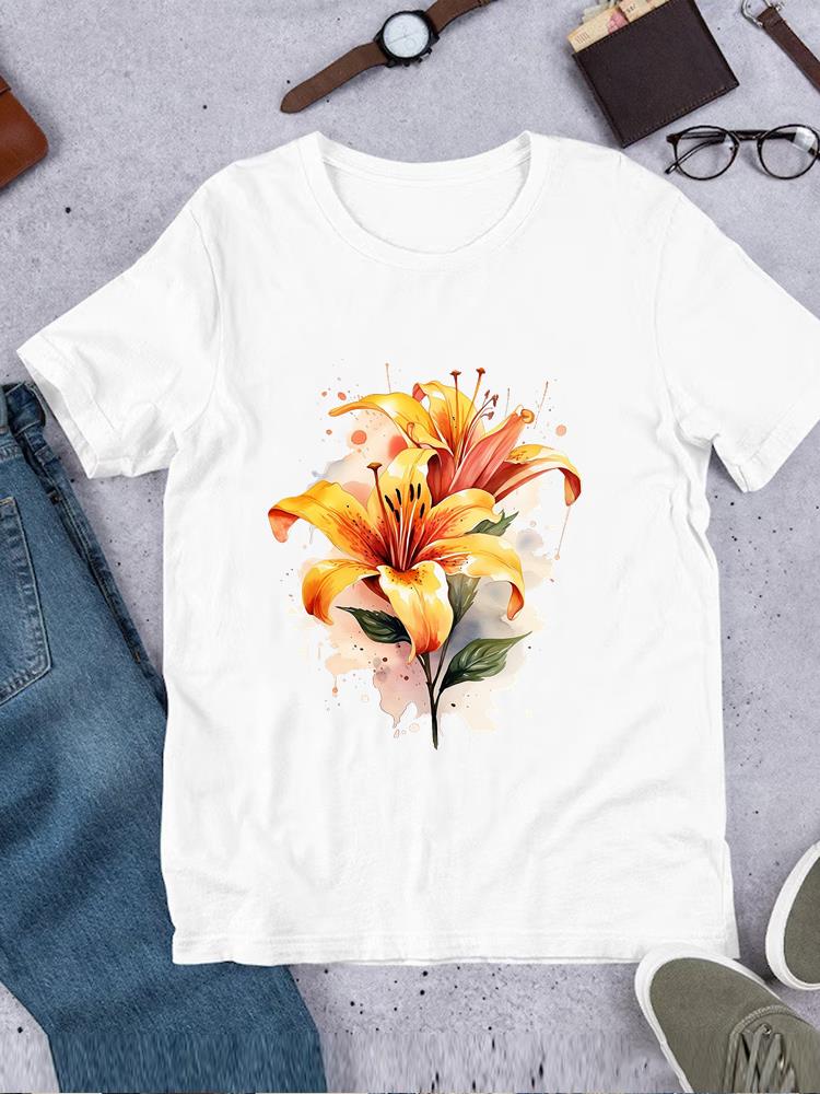 Casual Printed O-neck Printing T-shirt Clothes Ladies Butterfly Trend 90s Fashion Top Tee Short Sleeve T Women Female Clothing