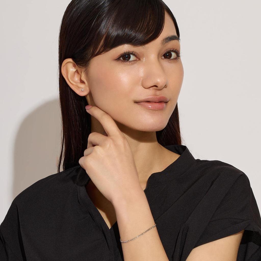 Lala Christie Platinum pt850 Figaro Bracelet Chain for Men and Women, 17cm, lb97-0013-pt-17