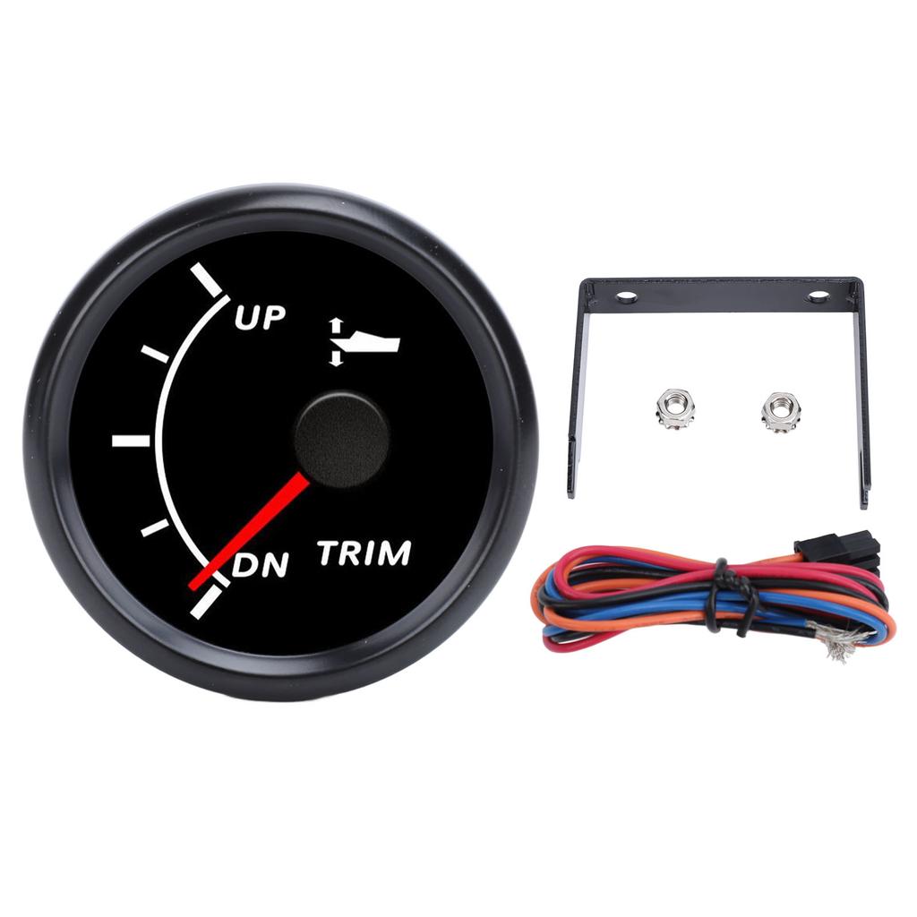 52mm Marine Trim Gauge High Accuracy IP67 Waterproof Boat Trim Balance Gauge Meter Tilt Indicator for Yacht Fishing