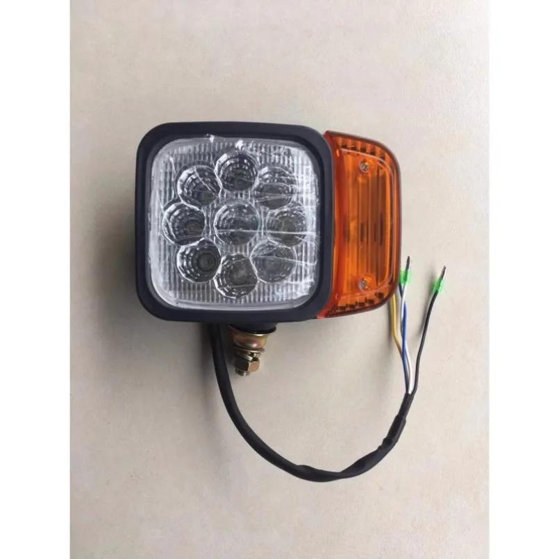 for New Source 65-75 Rubber Wheel Excavator Factory Front Headlight Assembly LED Combination Front Lamp 24V Turn Signal Assembly