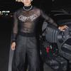 INCERUN Men Turtleneck Long Sleeve Mesh Sheer Transparent Fitted Party Clubwear T-shirts