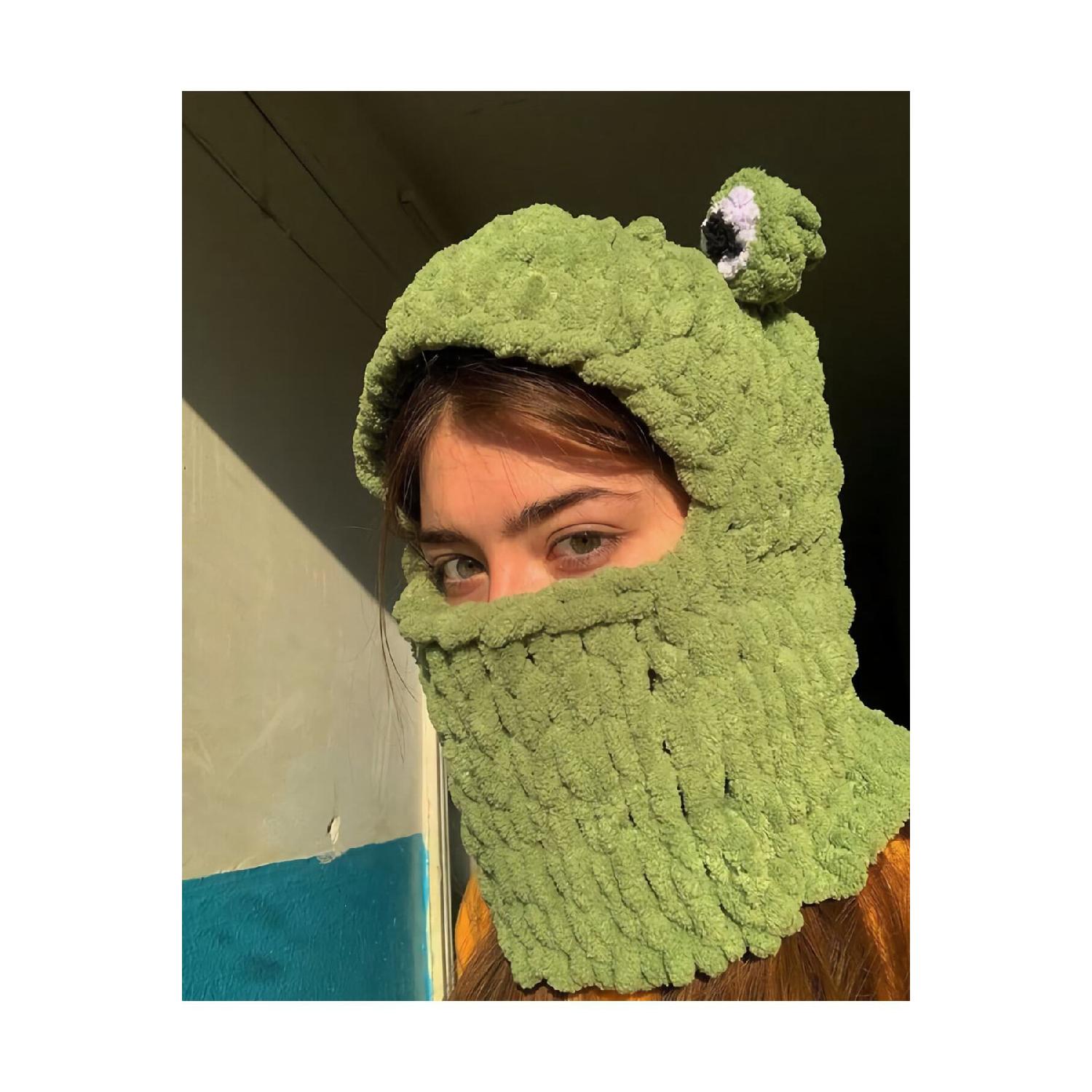 

Пухлая шапка Cute Frog, Балаклава, Дизайн, Ручная работа, Балаклава L