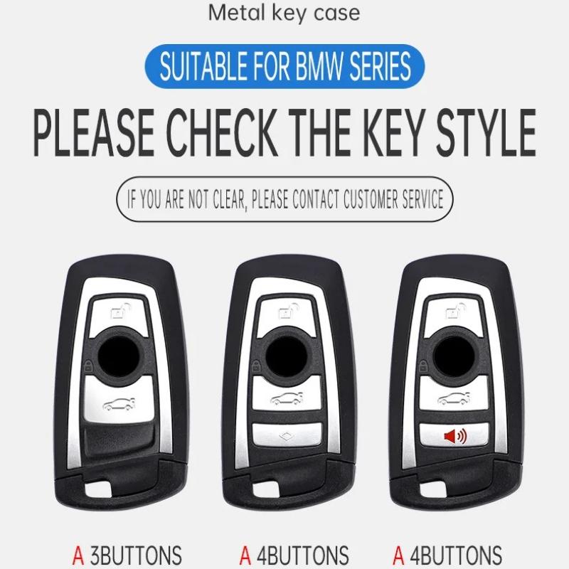 Zinc Alloy Car Key Case Cover Shell Holder Fob for Bmw F20 F30 G20 F31 F34 F10 G30 F11 X3 F25 X4 I3 M3 M4 1 3 5 Series Accessory