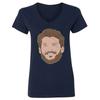 Seattle Sam Darnold Gesicht - Football-Tribut Damen V-Ausschnitt T-Shirt Unisex T-Shirt