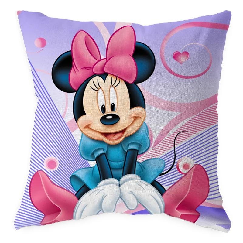 Federa per Cuscino Cartone Animato Disney Federa per Cuscino da Abbraccio Copricuscino Mickey Minnie Cuscino per Divano Cuscino per Scuola Materna Regalo 40x40cm 45x45cm