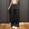 Spring Summer Women's Irregular Micro-Flare Wide-Leg Low-Waist Casual Pants