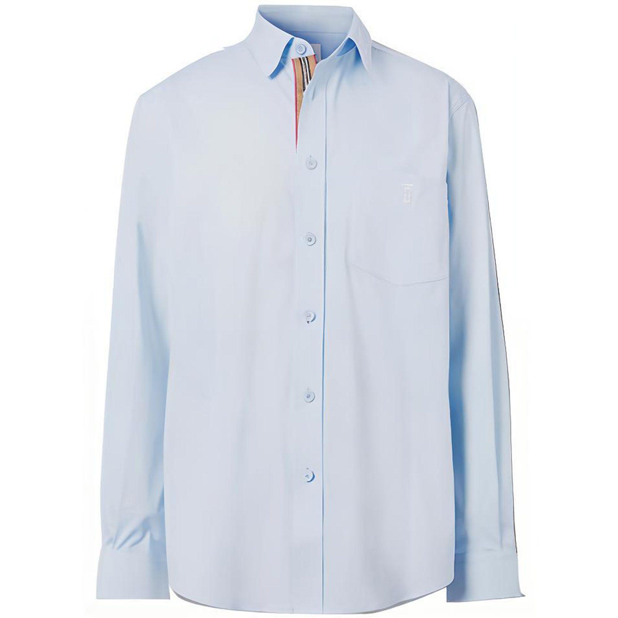 Burberry SS21 Shirt Men`s Light Blue