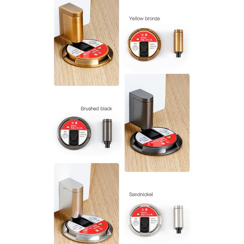 Zinc Alloy Push Type Door Stopper Mechanical Fixed Door Holder Door Hardware