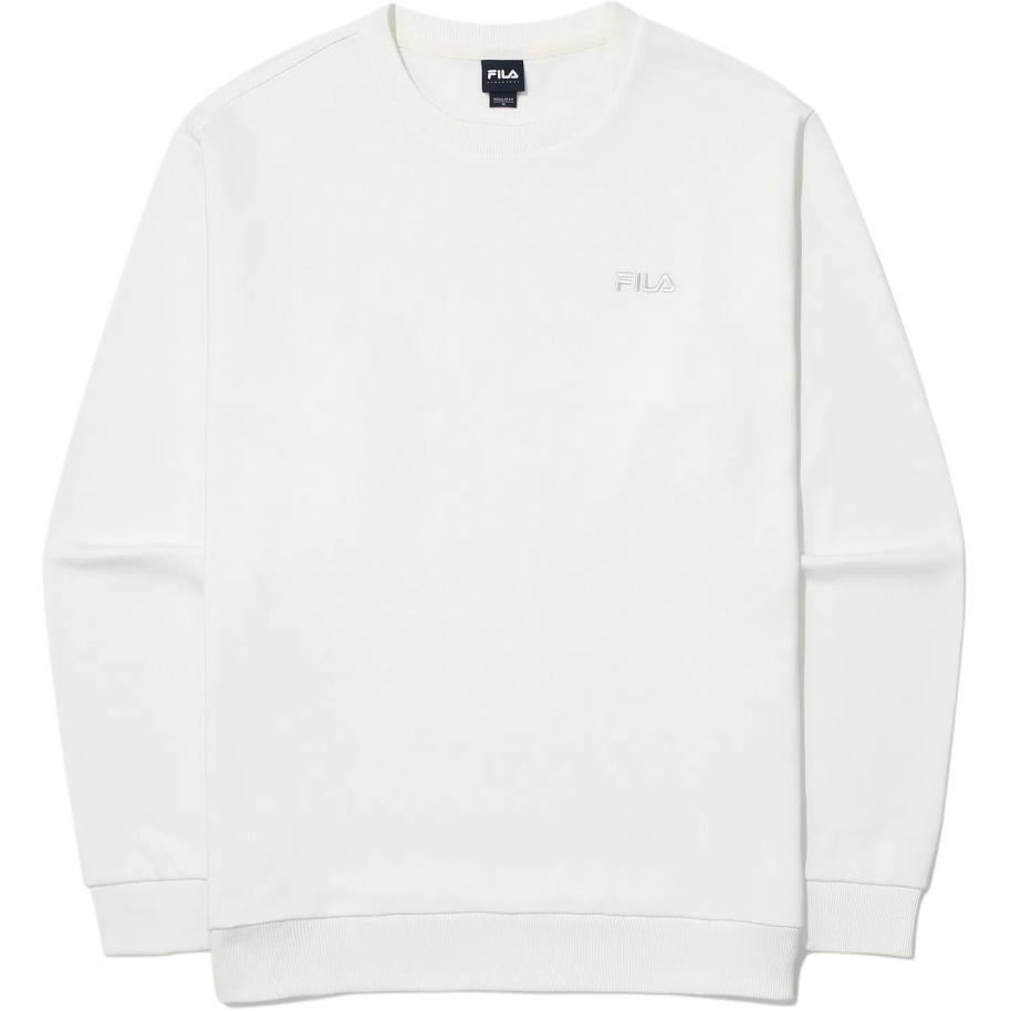 FILA Sweatshirts Unisex Ecru Crew Neck Moderate Regular FS2POG3101U-OWH 100