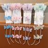 Kids Butterfly Scrunchie Hair Tie Girls Pearl Braid Chain Cute Kid's Hair Accessories Children Hairband Gift for Children's Day