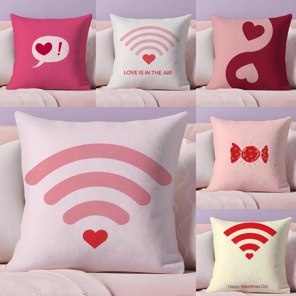 Signals of Love Kussensloop Zijdezacht Kort Pluche met Onzichtbare Rits Stofdichte Bankkussenhoes voor Huisdecoratie