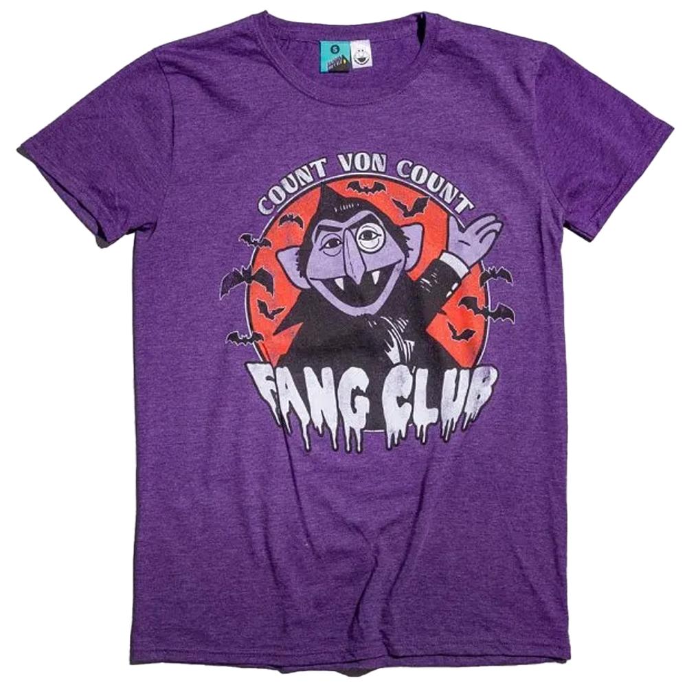 Sesame Street Unisex Adult Fang Club Count von Count T-Shirt