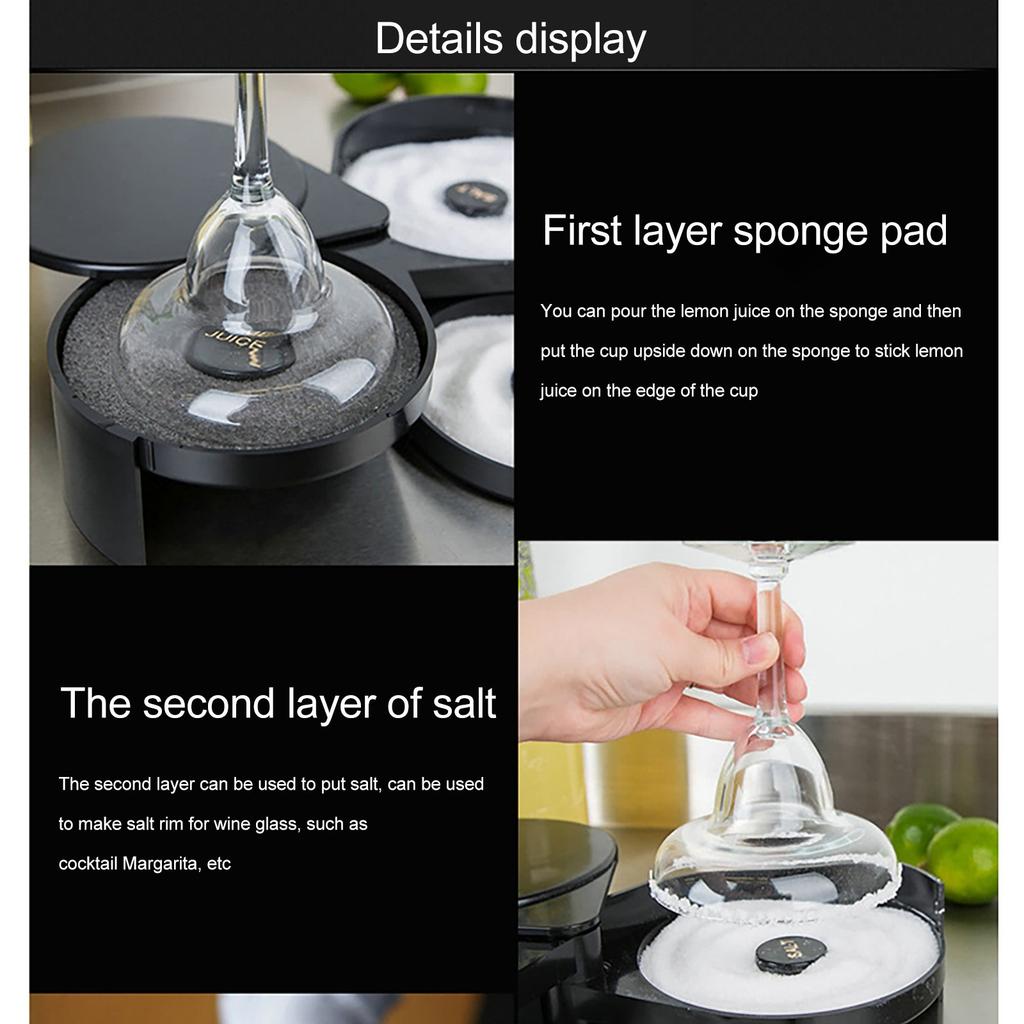 Three Layer Plastic Edge Box, Dipping Container, Sugar Edge Box, Juice Cocktail Seasoning Box