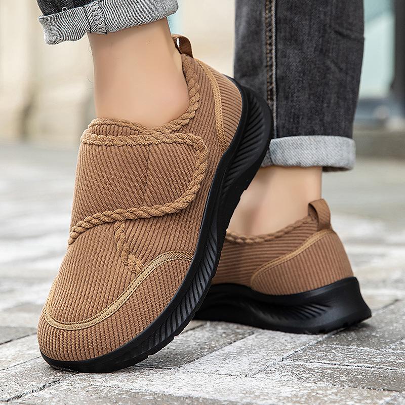 Herbst und Winter neue breite Passform, Samt, warme und verbreiterte Rehabilitationsschuhe, Spezialschuhe für dicke Füße und geschwollene Füße, Wanderschuhe