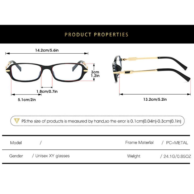 New Brand Korean Style Square Small Frame Reading Glasses Photochromic Anti Blue Light Women Hyperopia Eyeglass