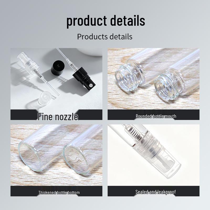 Portable Glass Perfume Decanting Bottles - 2ml, 3ml, 5ml, 10ml Spray Empty Bottles