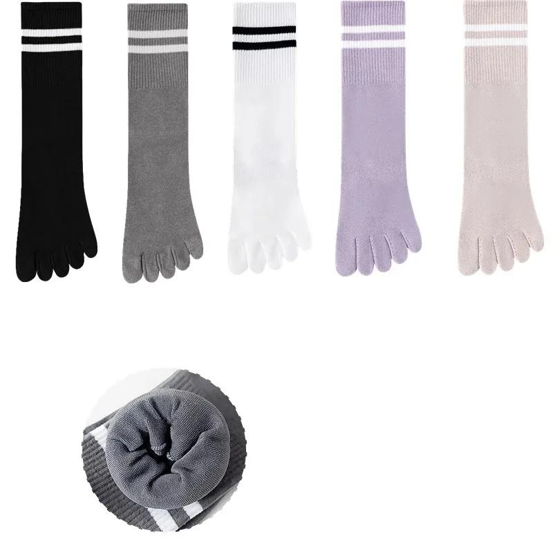 5 Pairs Anti-slip Toe Socks Women Sports Athletic Yoga Pilates Sock Autumn Spring Five Finger Socks Ladies