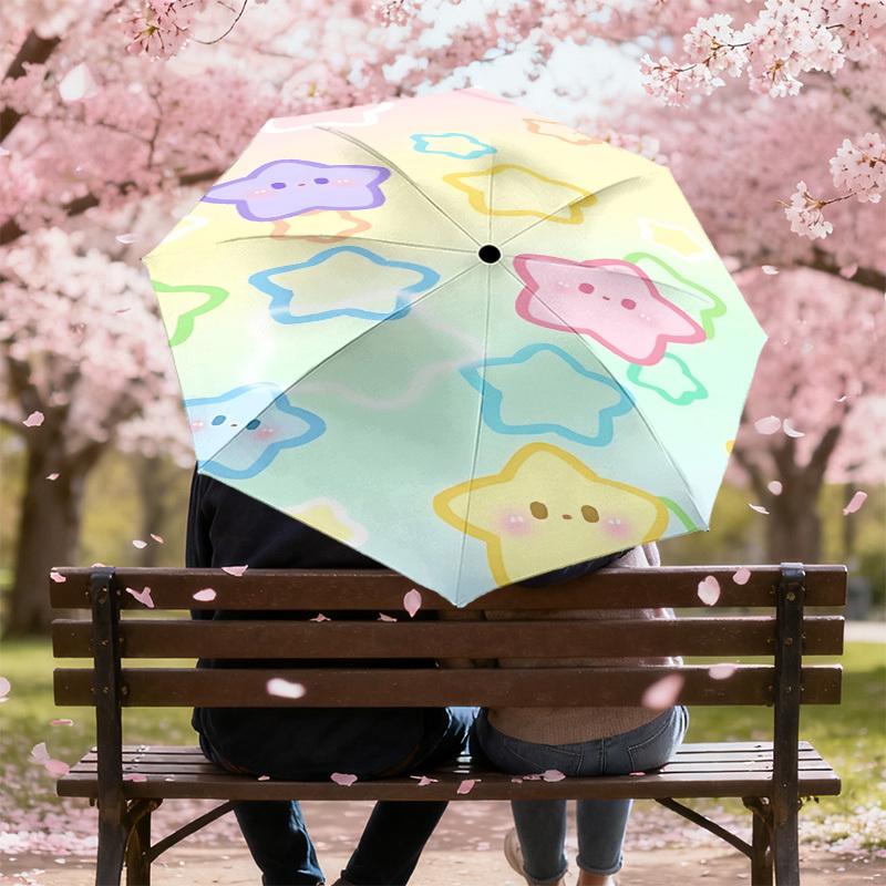 Pastel Starry Sky Umbrella: A Delightful, Auto-Opening Protection for Outdoor Adventures and Travel Essentials 144