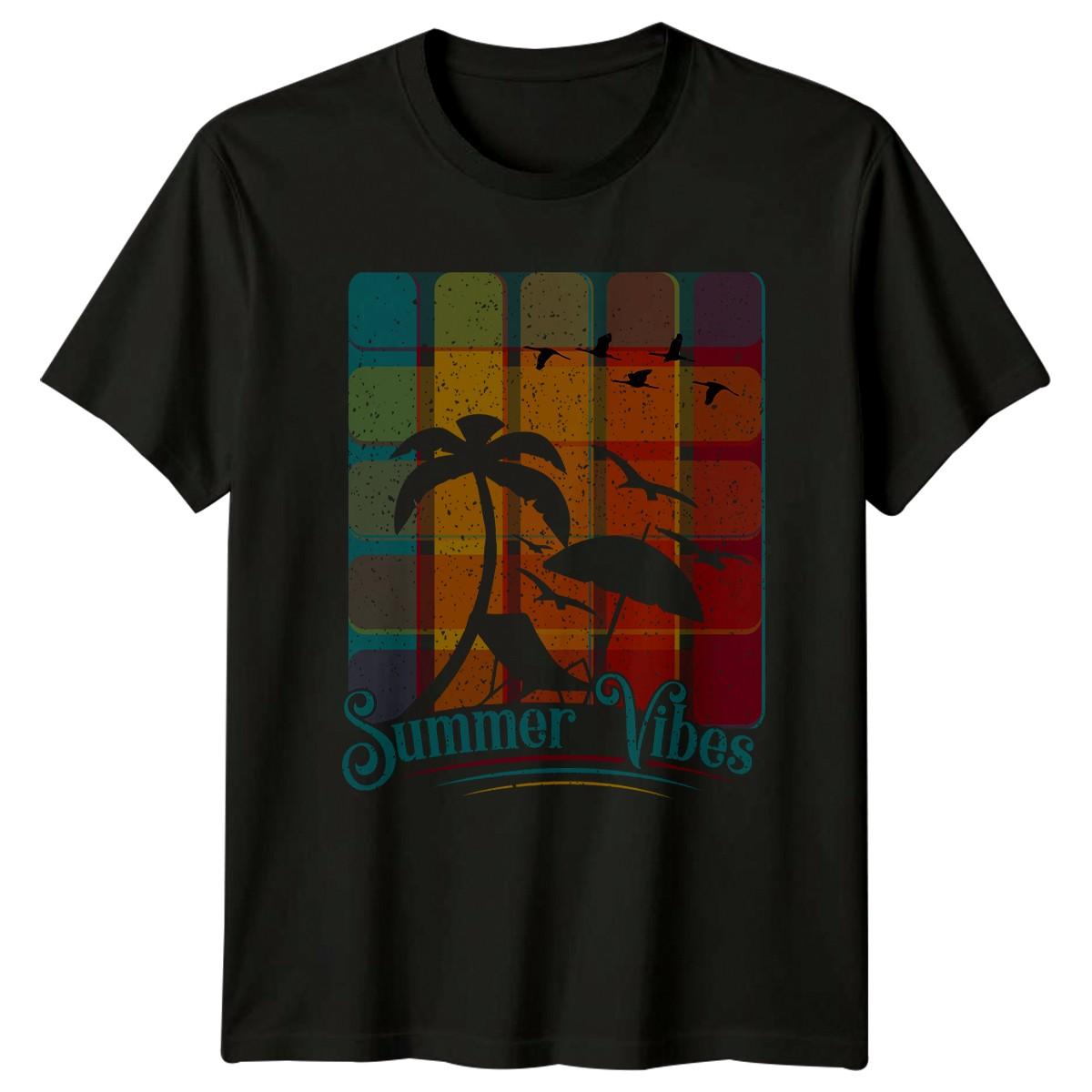 Summer Vibes T-Shirt Beach Holiday Vacation Summer Holiday Gift For Him And Her XXXL