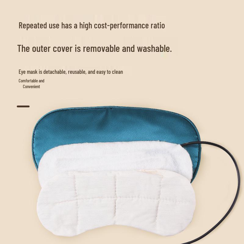 Wormwood Moxa Herbal Eye Mask, USB Heated, Double-Sided Silk, Non-Woven Fabric, Health Care
