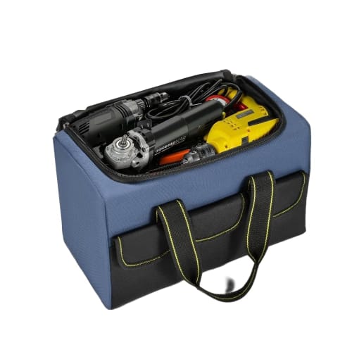Tool Bag, Tool Storage Bag with Large Opening, for Woodworking, Electrician's Tools, and More, with Reinforced Oxford Cloth Bottom (Blue, 36*21*24cm)