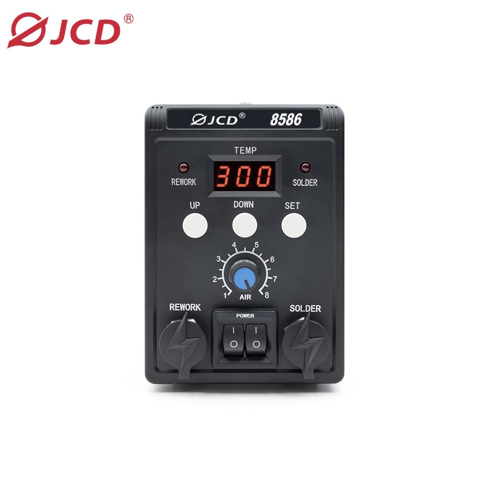 Pájecí stanice JCD 8586 Svařovací horkovzdušná pistole + elektrická páječka 2 v 1 LCD digitální displej Nástroj na opravu svářecího zařízení