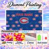 Montreal Canadiens 5D DIY Diamond Painting Custom Name Text, Full Drill Rhinestone Mosaic Art Home Gift